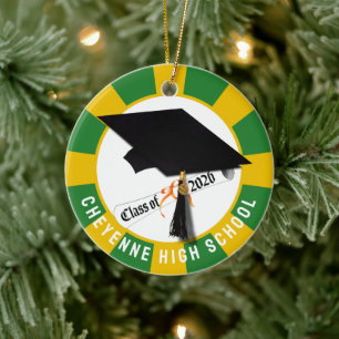 Cap Diploma Class of 2026 Photo Graduation Ceramic Tree Decoration