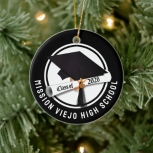 Cap Diploma Class of 2026 Photo Graduation Ceramic Tree Decoration
