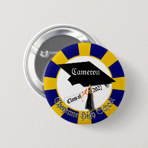 Cap Diploma Class of 2027 Graduation 6 Cm Round Badge