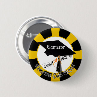 Cap Diploma Class of 2027 Graduation 6 Cm Round Badge