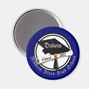 Cap Diploma Class of 2027 Graduation Magnet