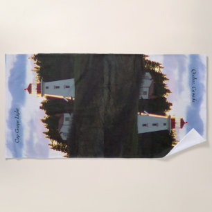 Cap Gaspe Light beach towel