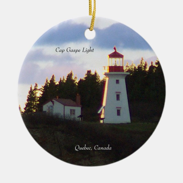 Cap Gaspe Light ornament (Front)
