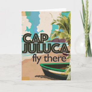 Cap Juluca Anguilla Vintage vacation Poster Holiday Card