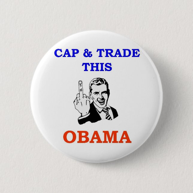 CAP & TRADE 6 CM ROUND BADGE (Front)