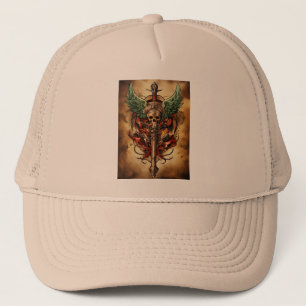 Cap with Antique Lobo Design