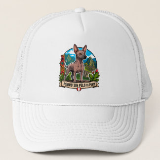 CAP WITH IMAGE OF PERUVIAN HAIRLESS DOG