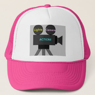 Cap with Movie Camera Image: Lights Camera Action!