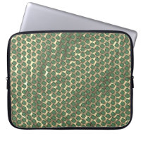 Capa de Laptop, quadriculos verdes sobre marrom