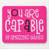 Capable of Amazing Things Positive Quote Pink
