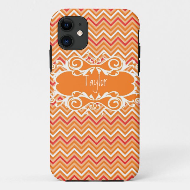 Capas de iphone alaranjadas feitas sob encomenda d Case-Mate iPhone case (Back)