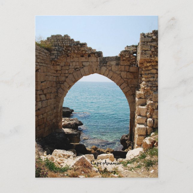 Cape Anamur Turkey Archway Sea Fort Castle Holiday Postcard (Front)