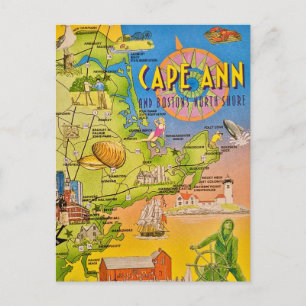 Cape Ann Boston Shore Vintage Postcard