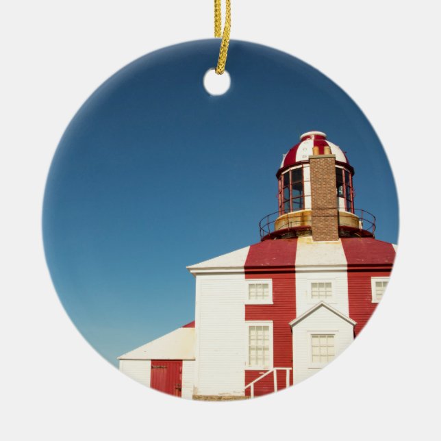 Cape Bonavista Lighthouse Ceramic Tree Decoration (Front)