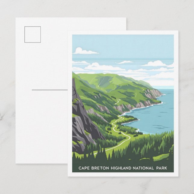 Cape Breton Highlands National Park Canada Travel Postcard (Front/Back)