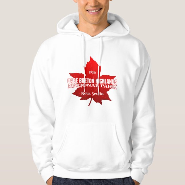 Cape Breton Highlands NP (maple leaf) Hoodie (Front)