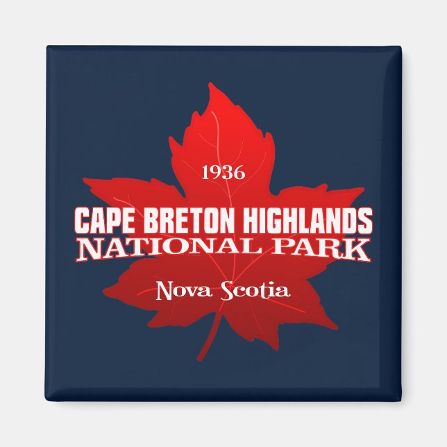 Cape Breton Highlands NP (maple leaf) Magnet (Front)