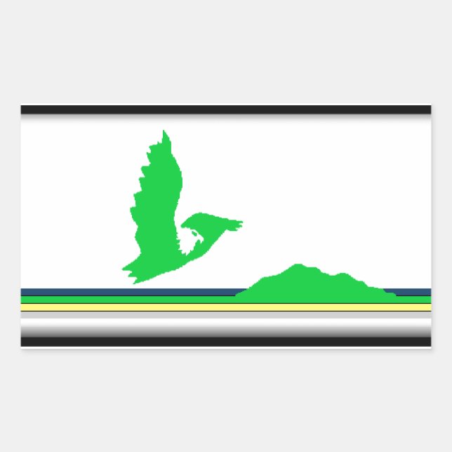Cape Breton Island (Canada Nova Scotia) Flag Rectangular Sticker (Front)