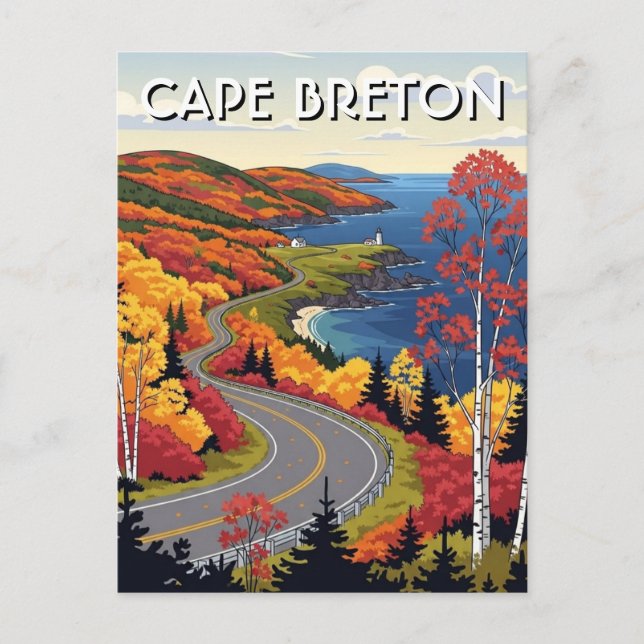 Cape Breton Island Canada Wildflowers Postcard (Front)