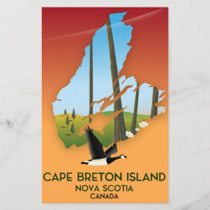 Cape Breton Island nova Scotia Canada map