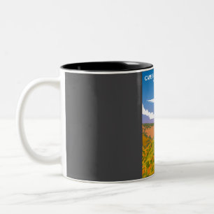 Cape Breton National Park Vintage Minimal Retro Tr Two-Tone Coffee Mug