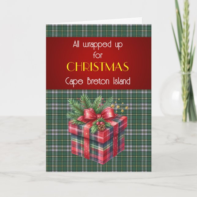 Cape Breton Provincial Tartan Holiday Card (Front)