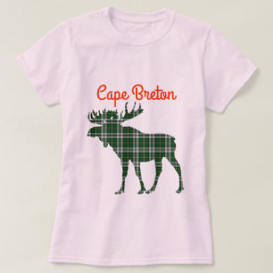Cape Breton shirt moose tartan pink