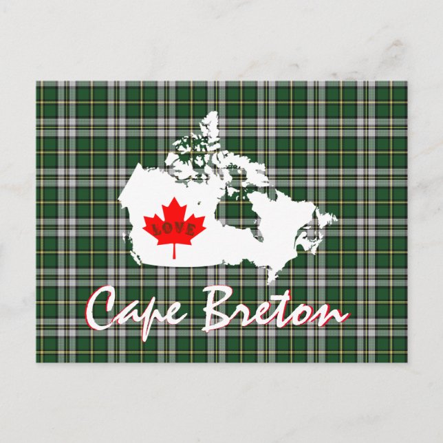Cape Breton tartan Customise Canada post card (Front)