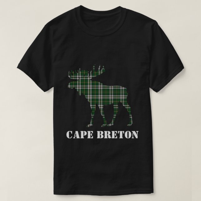 Cape Breton Tartan plaid moose customizable shirt (Design Front)