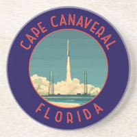 Cape Canaveral Florida Retro Distressed Circle