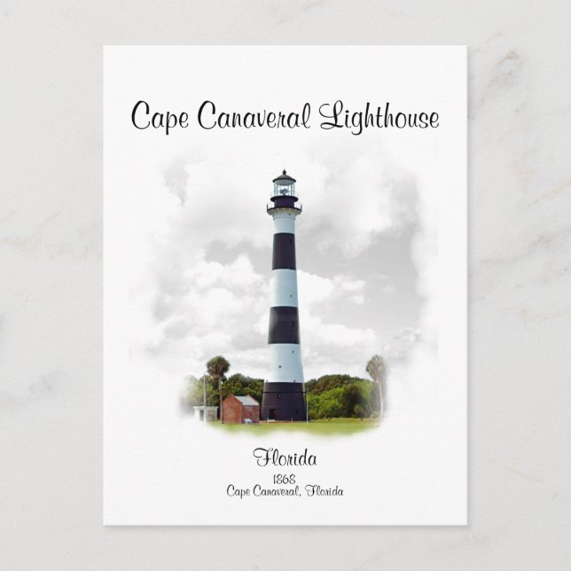 CAPE CANAVERAL  LIGHTHOUSE POSTCARD (Front)