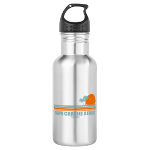 Cape Charles Beach Virginia Sun Palm Trees 532 Ml Water Bottle