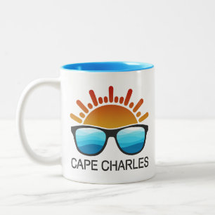 Cape Charles Beach Virginia Sunglasses Two-Tone Coffee Mug