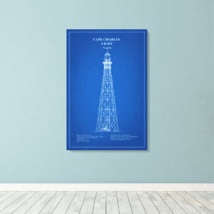 Cape Charles Lighthouse - Virginia - AD Canvas Print