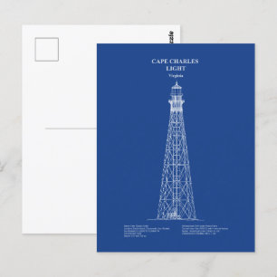 Cape Charles Lighthouse - Virginia - AD Postcard