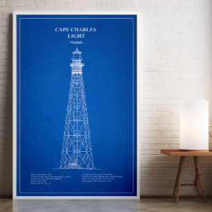 Cape Charles Lighthouse - Virginia - AD Poster