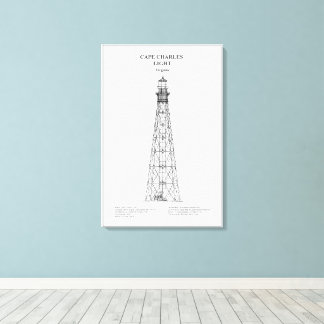 Cape Charles Lighthouse - Virginia - BD Canvas Print