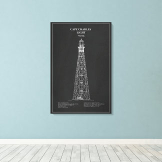 Cape Charles Lighthouse - Virginia - PD Canvas Print
