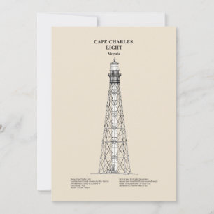 Cape Charles Lighthouse - Virginia - SBD Thank You Card
