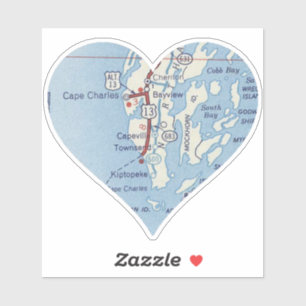 Cape Charles Vintage Map