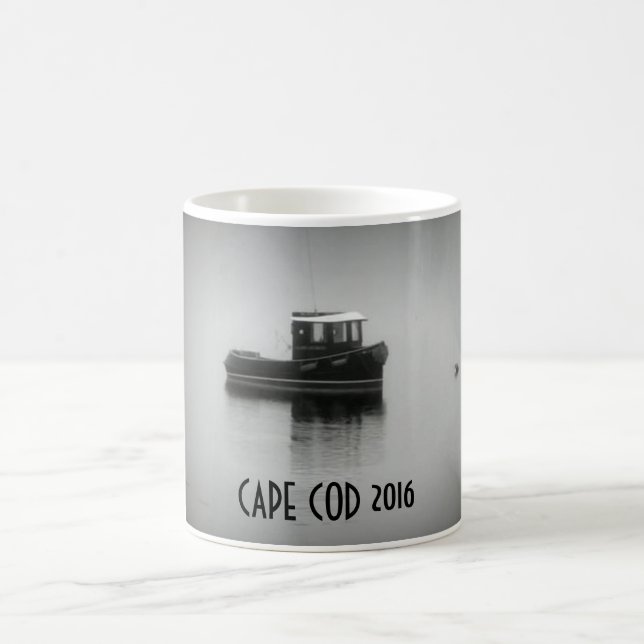 Cape Cod 2016 coffee cup:  boat in the fog Mug (Center)