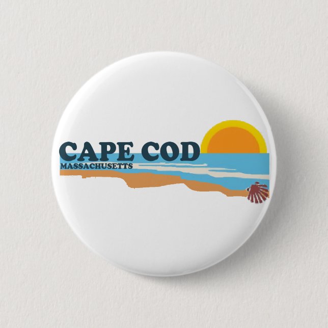 Cape Cod. 6 Cm Round Badge (Front)