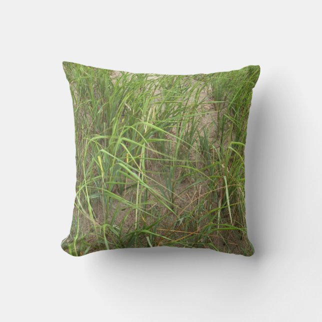 Cape Cod Beach Grass Outdoor Pillow (Front)