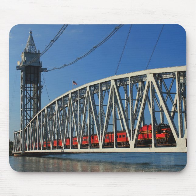 Cape Cod Canal Railroad Bridge Train Mouse Pad (Front)