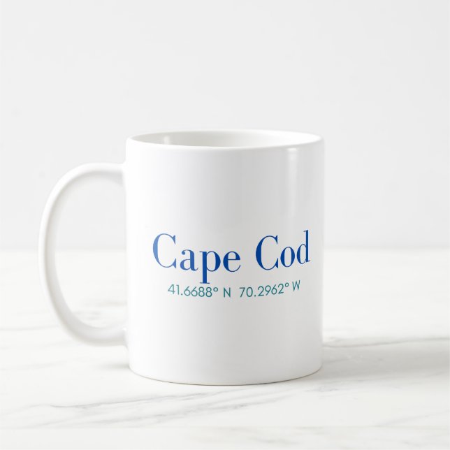 Cape Cod Classic Mug with GPS Coordinates (Left)
