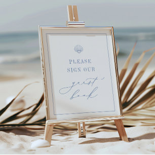 CAPE COD Coastal Blue Guest Book Sign
