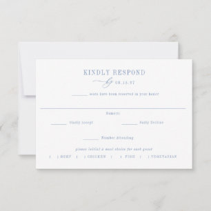 CAPE COD Coastal Meal Choice Wedding RSVP Card