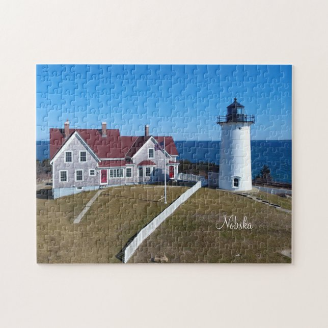 Cape Cod Custom Photo Lighthouse Jigsaw Puzzle (Horizontal)