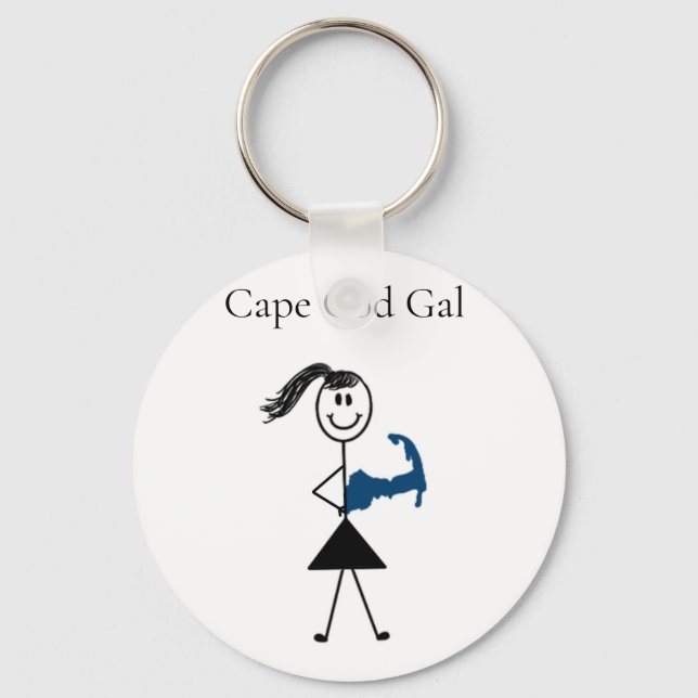 Cape Cod Gal Tote Bag Key Ring (Front)
