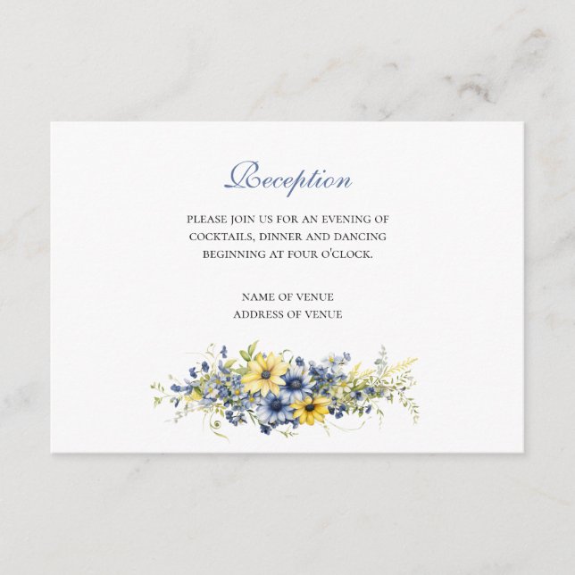 Cape Cod Garden Wedding Reception Enclosure Card (Front)